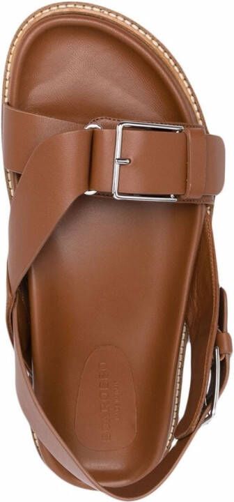 Scarosso Hailey buckled sandals Brown
