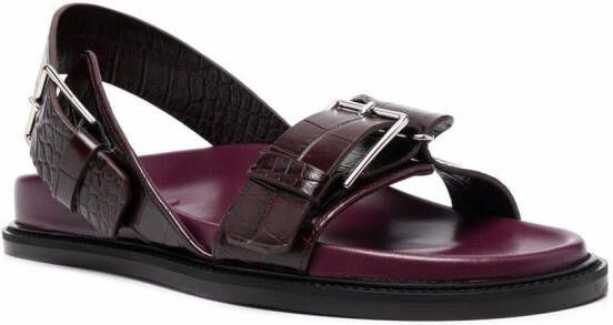 Scarosso Hailey buckled sandals Purple