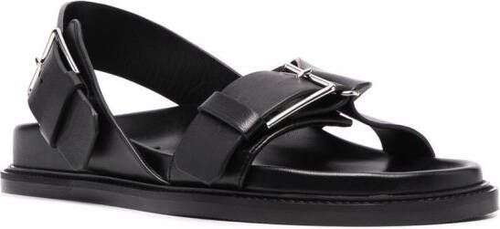 Scarosso Hailey leather sandals Black