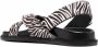 Scarosso Hailey zebra-print sandals Black - Thumbnail 3