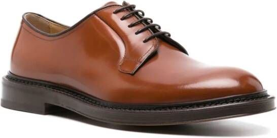 Scarosso Harry leather derby shoes Brown