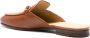 Scarosso horsebit-detail leather slippers Brown - Thumbnail 3