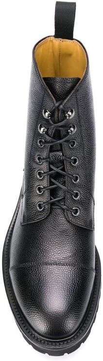 Scarosso Jackie grain ankle boots Black