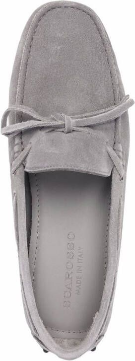 Scarosso James bow-embellished loafers Grey