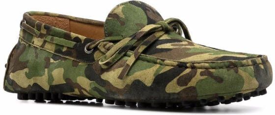 Scarosso James camouflage-print loafers Green