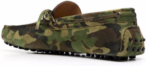 Scarosso James camouflage-print loafers Green