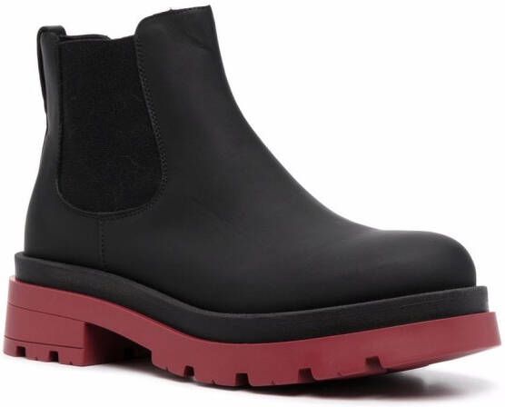 Scarosso Janet two-tone boots Black