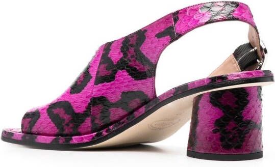 Scarosso Jill snakeskin-effect sandals Pink