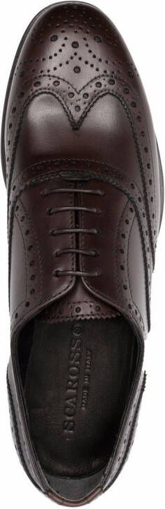 Scarosso Judy lace-up leather brogues Brown