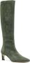 Scarosso Kira 50mm suede boots Green - Thumbnail 2