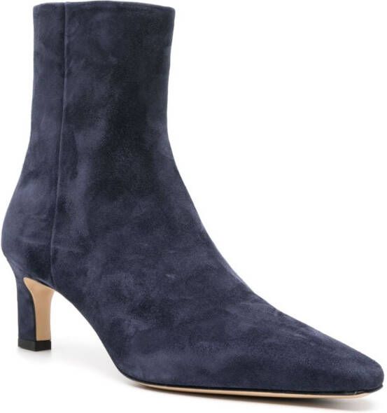 Scarosso Kitty 50mm suede boots Blue
