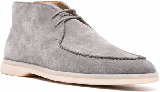 Scarosso lace-up suede boots Grey