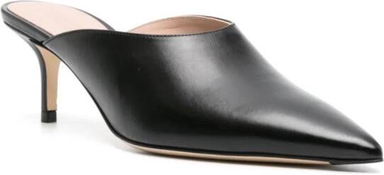Scarosso Laura 60mm leather mules Black