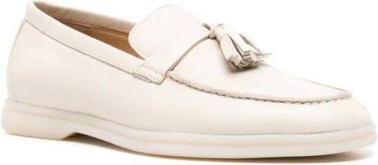 Scarosso Leandra leather loafers White