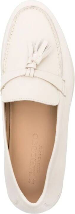 Scarosso Leandra leather loafers White