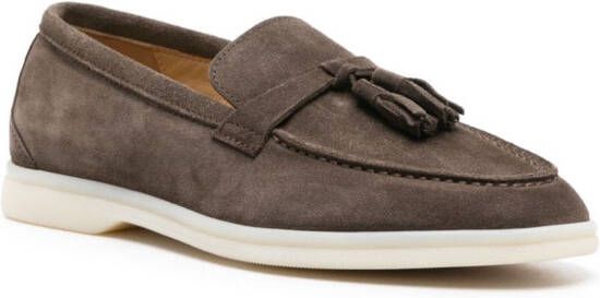 Scarosso Leandra suede loafers Brown
