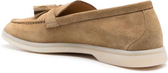 Scarosso Leandro tassel-detail suede loafers Neutrals