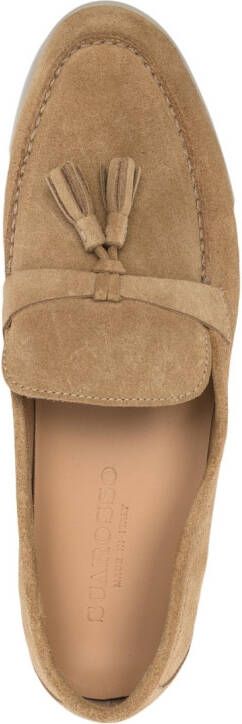 Scarosso Leandro tassel-detail suede loafers Neutrals