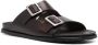 Scarosso leather buckle sandals Brown - Thumbnail 2