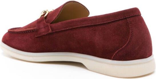 Scarosso Lilia suede loafers Red