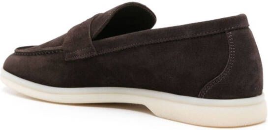 Scarosso Luciana suede penny loafers Brown