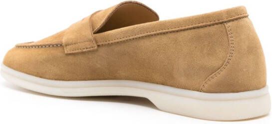 Scarosso Luciana suede penny loafers Neutrals