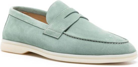 Scarosso Luciano suede loafers Green