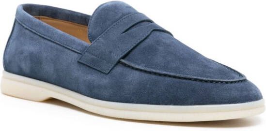 Scarosso Luciano suede penny loafers Blue