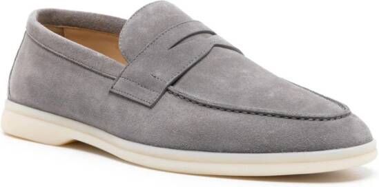 Scarosso Luciano suede penny loafers Grey