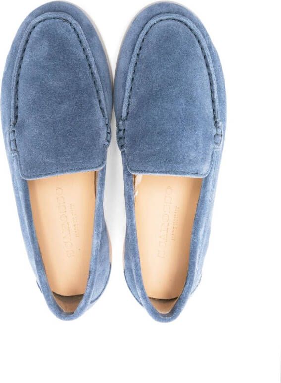 Scarosso Ludovica slip-on suede loafers Blue