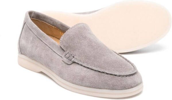 Scarosso Ludovica slip-on suede loafers Grey