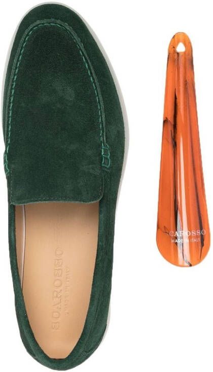 Scarosso Ludovica suede loafers Green