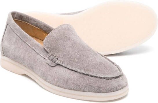 Scarosso Ludovico slip-on suede loafers Grey