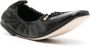 Scarosso Margot leather ballerina shoes Black - Thumbnail 2