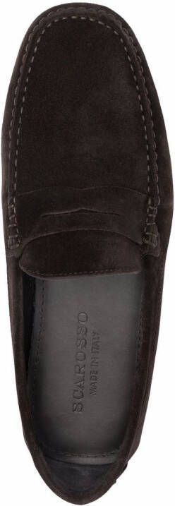 Scarosso Michael penny slot loafers Brown