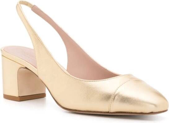 Scarosso Miranda 65mm metallic pumps Gold