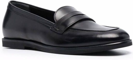 Scarosso Monica leather loafers Black