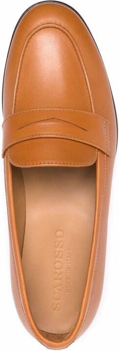 Scarosso Monica leather loafers Brown