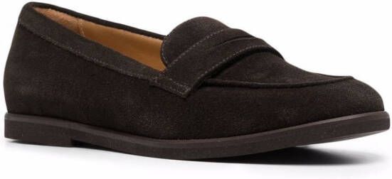 Scarosso Monica leather loafers Brown