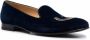 Scarosso Nick embroidered velvet slippers Blue - Thumbnail 2