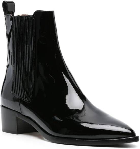 Scarosso Olivia 40mm patente-leather Chelsea boots Black
