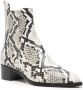 Scarosso Olivia 40mm snakeskin-effect boots Neutrals - Thumbnail 2
