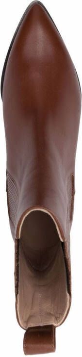 Scarosso Olivia leather ankle boots Brown