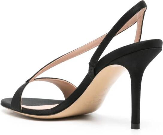 Scarosso Paula 85mm satin sandals Black