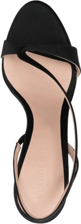 Scarosso Paula 85mm satin sandals Black