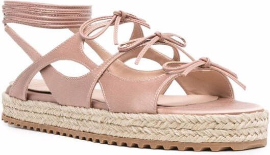 Scarosso Paula multi-tie espadrille sandals Pink