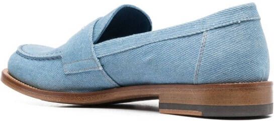 Scarosso penny-slot denim loafers Blue