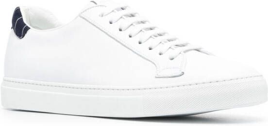 Scarosso pinstripe-counter sneakers White