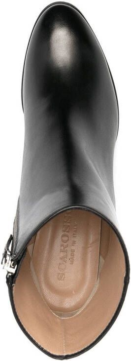 Scarosso polished-finish ankle boot Black