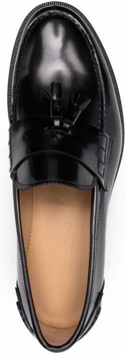 Scarosso Ralph tassel-embellished leather loafers Black